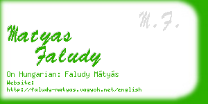 matyas faludy business card