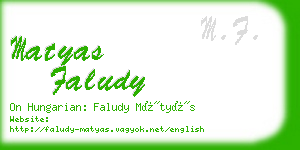 matyas faludy business card